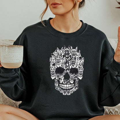 German Shepherd Skull Halloween T-Shirt: Funny Dog Lover Gift