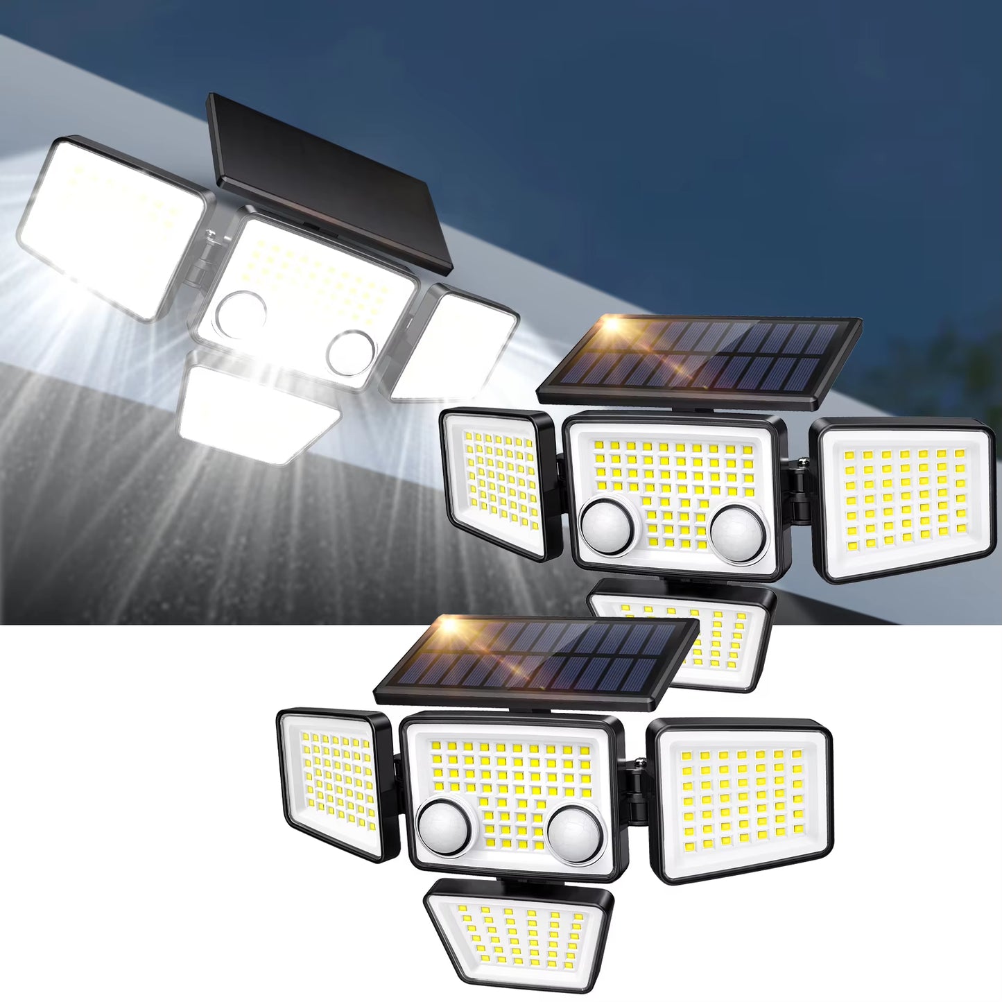 Manto™ 4-Head Solar Outdoor Light 3000LM with Motion Sensor