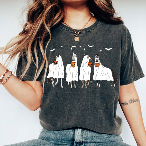 Halloween Horse Shirt, Cute Ghost Horse Shirt