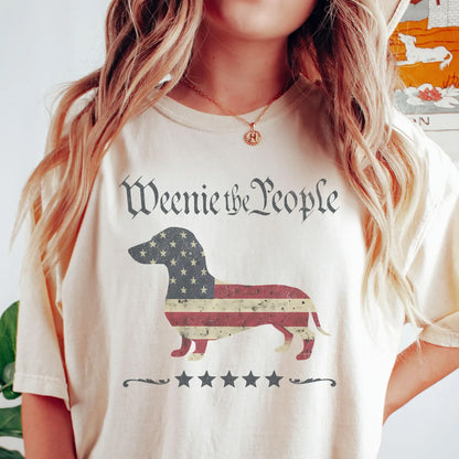 Dachshund 4th of July Tee, Patriotic Weenie Dog Shirt