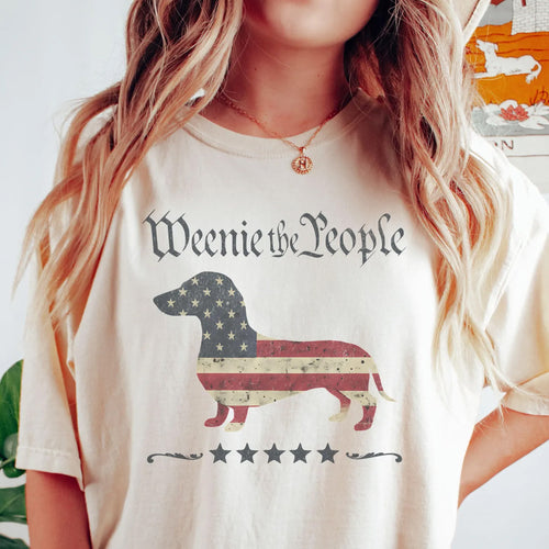 Dachshund 4th of July Tee, Patriotic Weenie Dog Shirt