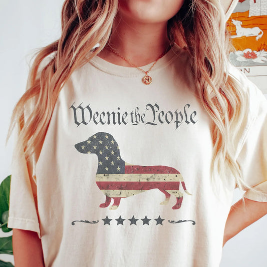 Dachshund 4th of July Tee, Patriotic Weenie Dog Shirt