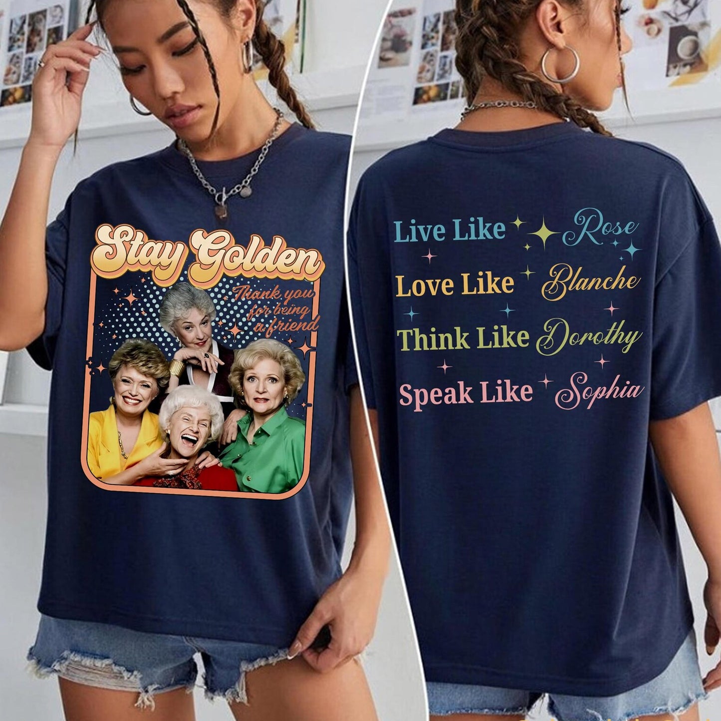 Stay Golden Bootleg Shirt, Golden Girls Inspired Tee