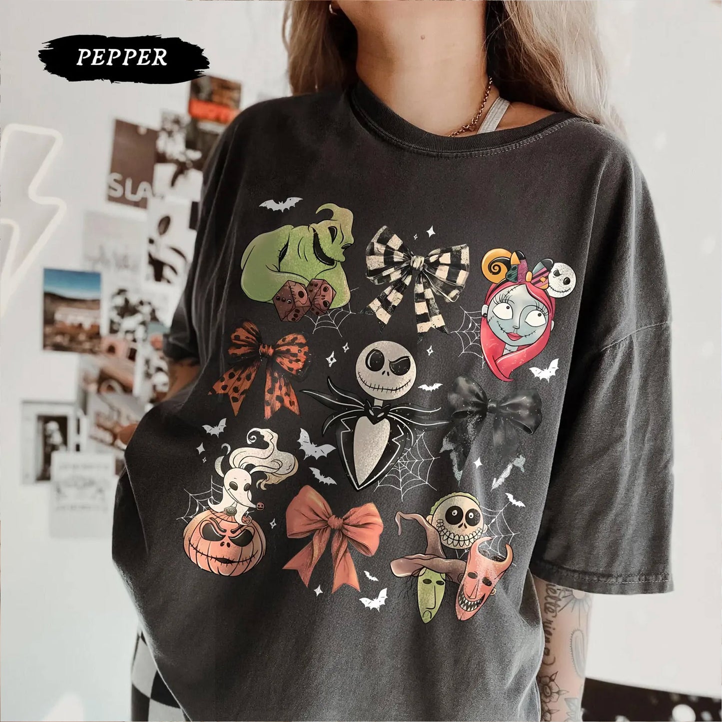 Retro Coquette Nightmare Before Christmas Shirt, Jack Skellington Halloween Tee