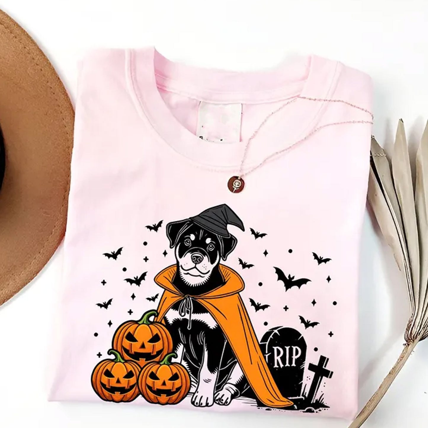 Rottweiler Halloween Shirt, Spooky Rottie Witch Sweatshirt