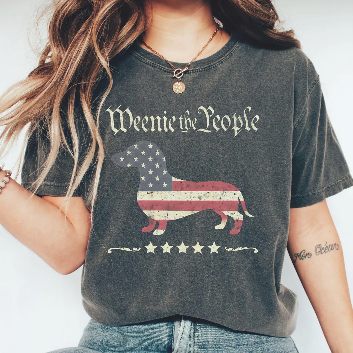 Dachshund 4th of July Tee, Patriotic Weenie Dog Shirt