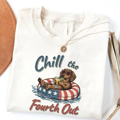 Dachshund Fourth Shirt Vintage Patriotic Dog Gift Tee