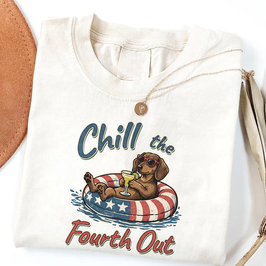 Dachshund Fourth Shirt Vintage Patriotic Dog Gift Tee