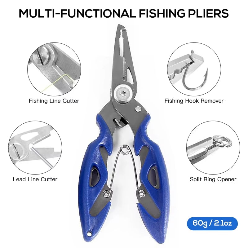 Manto™ 263pcs Fishing Accessories Kit with Tackle Box – Hooks, Sinkers, Swivels & Pliers