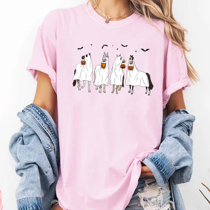 Halloween Horse Shirt, Cute Ghost Horse Shirt