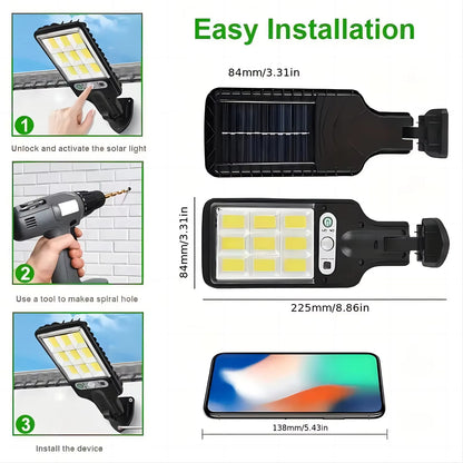 Solar Street Light – 108 LED Motion Sensor with Remote Control