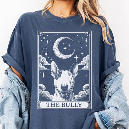 Bull Terrier Shirt, Tarot Card Shirt, Bully Dog Halloween Moon Shirt