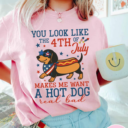 Dachshund Independence Day Shirt, You Look Like the Fourth of July
