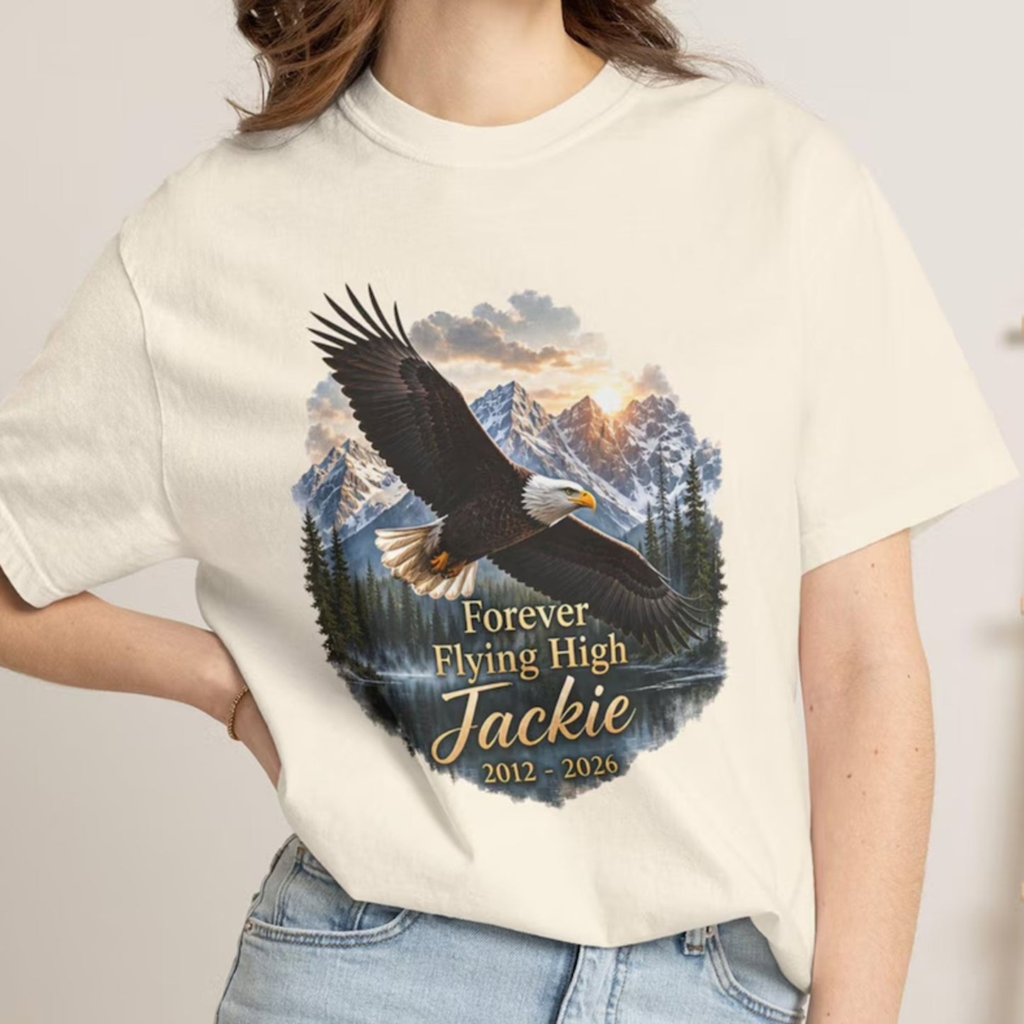 Jackie Bald Eagle Memorial Shirt, Forever Flying High 2012 2026