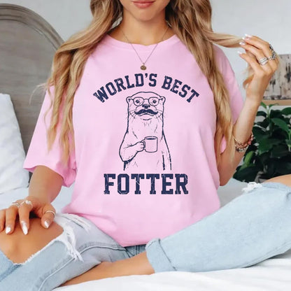 Funny Otter Dad Shirt, World's Fotter Father Tee, Animal Lover Gift