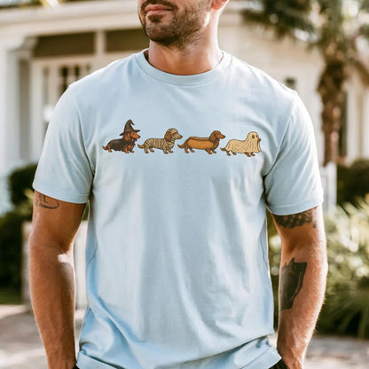 Doxie Halloween Costume Crewneck, Dachshund Dog Tee