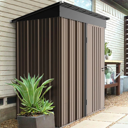 Manto™ 5x3 ft Outdoor Metal Storage Shed with Floor & Lockable Door