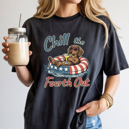 Dachshund Fourth Shirt Vintage Patriotic Dog Gift Tee