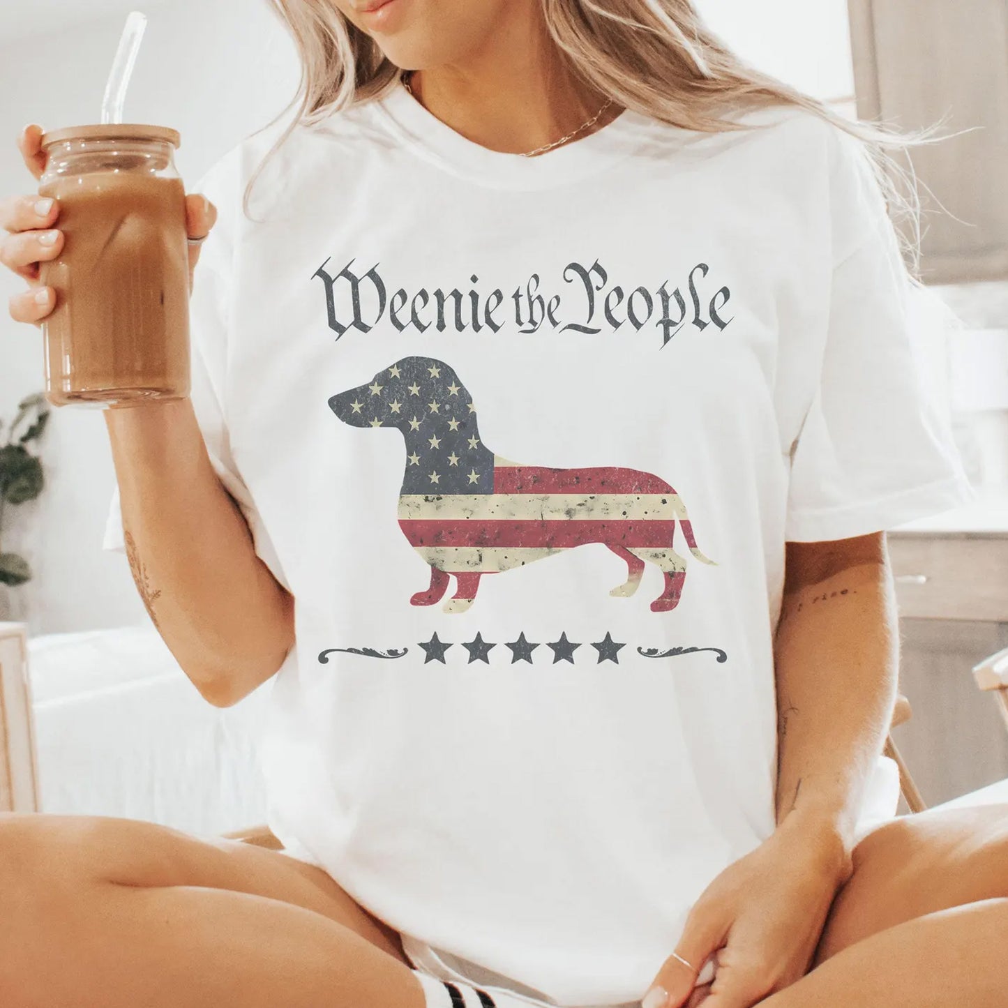 Dachshund 4th of July Tee, Patriotic Weenie Dog Shirt