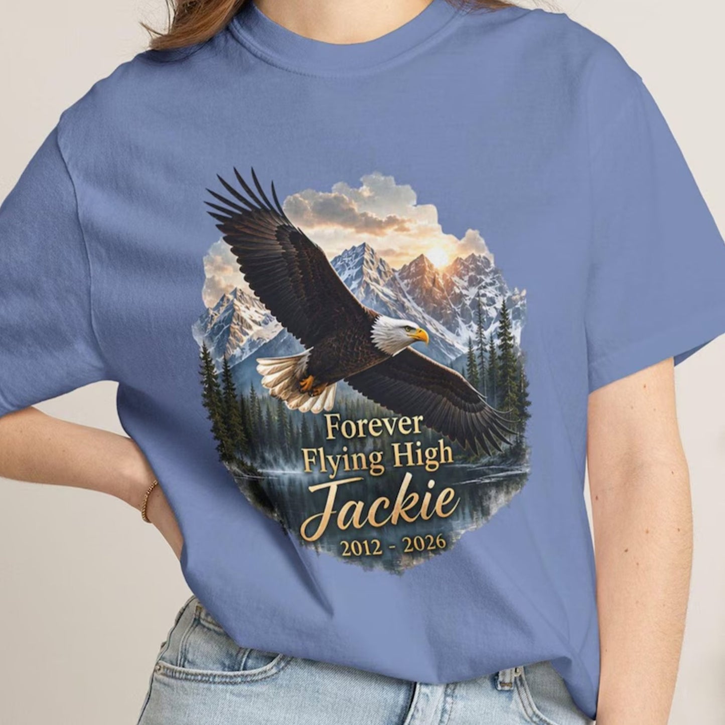 Jackie Bald Eagle Memorial Shirt, Forever Flying High 2012 2026