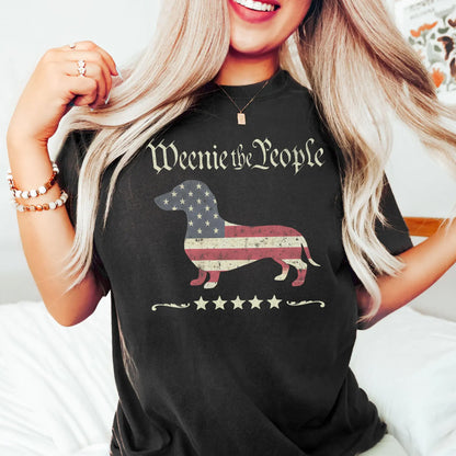 Dachshund 4th of July Tee, Patriotic Weenie Dog Shirt