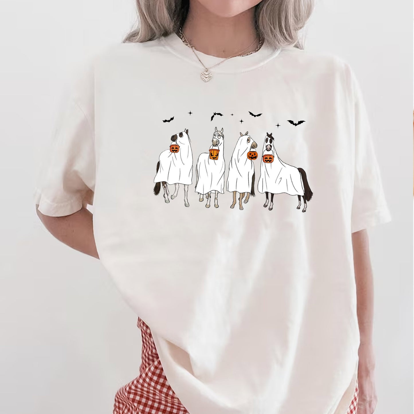 Halloween Horse Shirt, Cute Ghost Horse Shirt