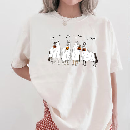 Halloween Horse Shirt, Cute Ghost Horse Shirt