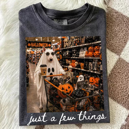 Just A Few Things Bull Terrier Shirt, Retro Bull Terrier Halloween Shirt
