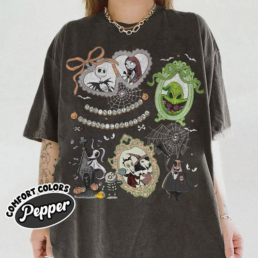 Vintage Nightmare Before Christmas Coquette Shirt, Disney Coquette Bow Shirt