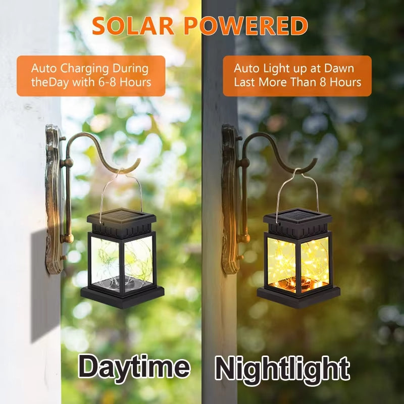 Manto™ Solar LED Outdoor Lantern with Candle Light