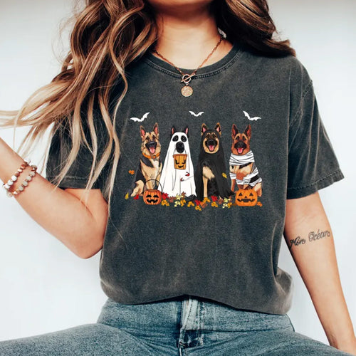 Halloween Dog Shirt, German shepherd Ghost Dogs sweatshirt