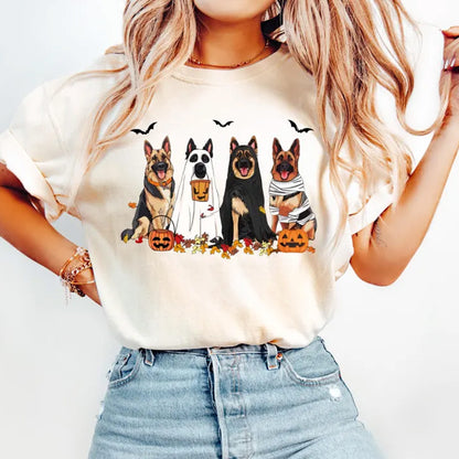Halloween Dog Shirt, German shepherd Ghost Dogs sweatshirt