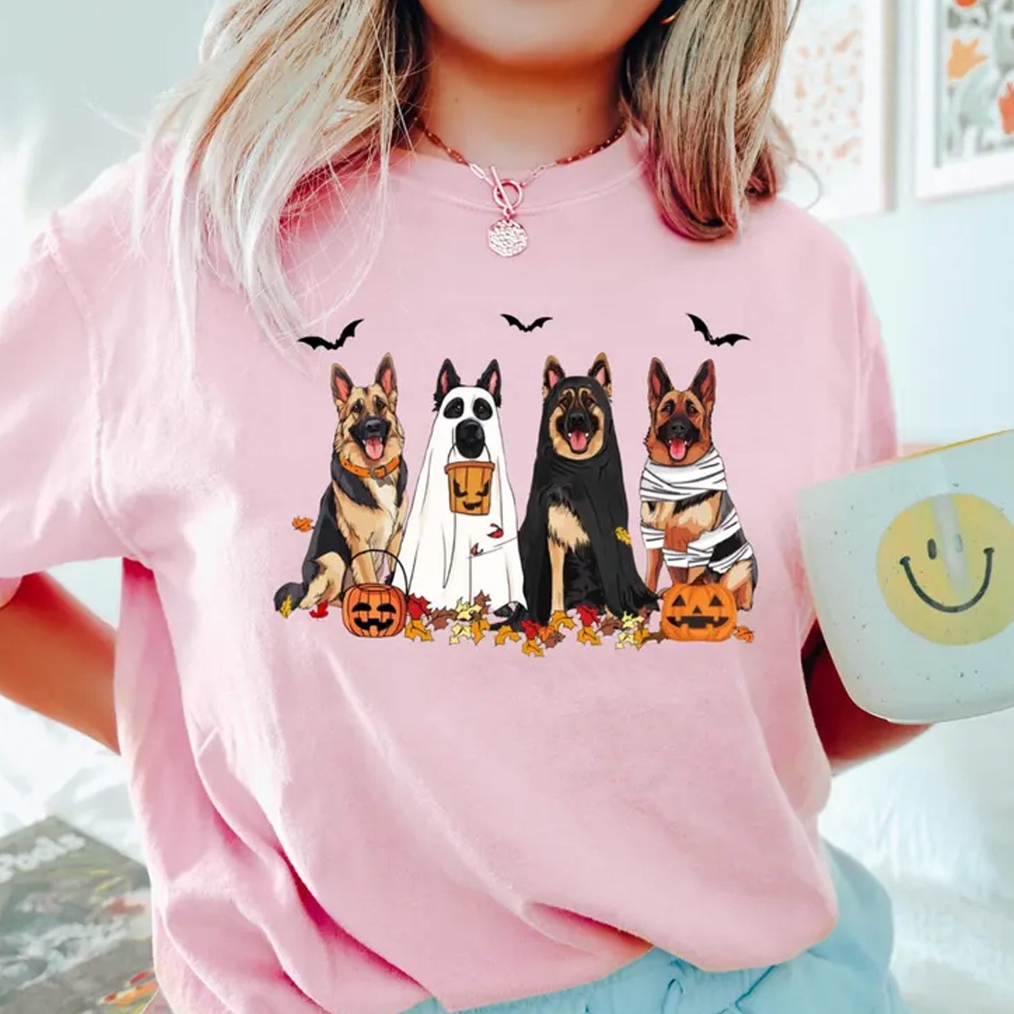 Halloween Dog Shirt, German shepherd Ghost Dogs sweatshirt