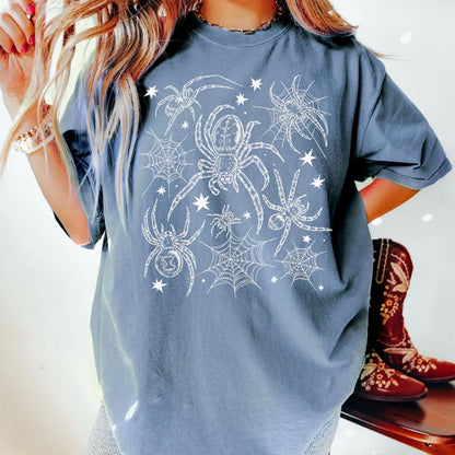 Spider Web Tee, Spooky Halloween Crewneck