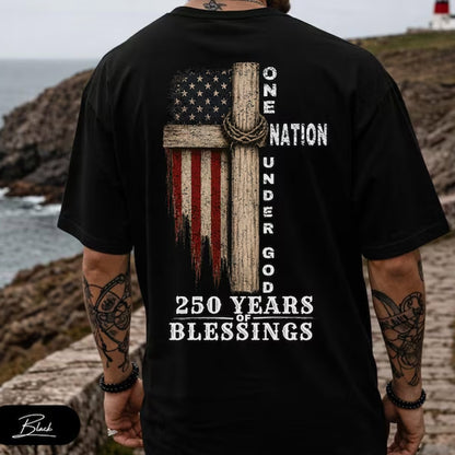 One Nation Under God Shirt, America 250 Sweatshirt