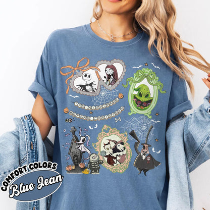 Vintage Nightmare Before Christmas Coquette Shirt, Disney Coquette Bow Shirt