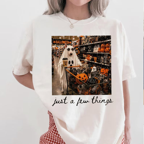 Just A Few Things Bull Terrier Shirt, Retro Bull Terrier Halloween Shirt