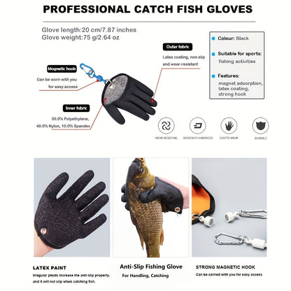Manto™ Magnetic Fishing Glove – Anti-Slip Quick-Dry Grip for Anglers