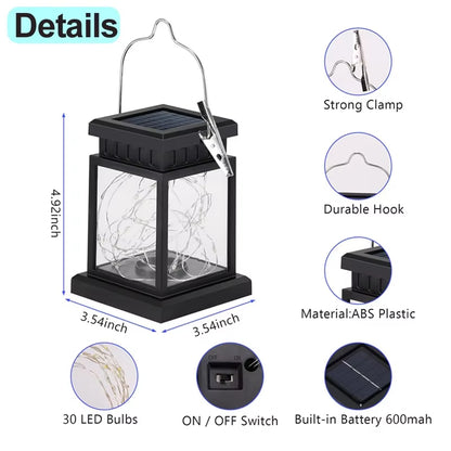 Manto™ Solar LED Outdoor Lantern with Candle Light