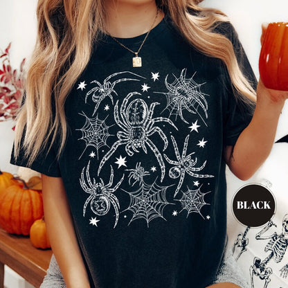 Spider Web Tee, Spooky Halloween Crewneck