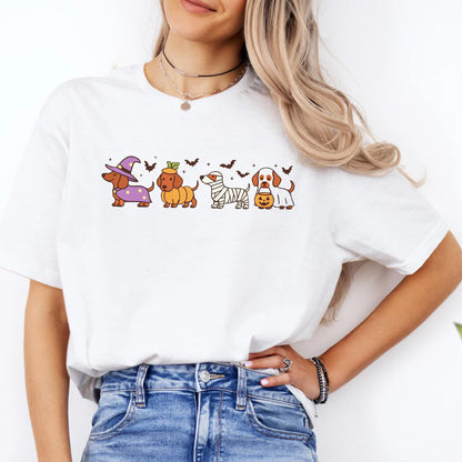 Cute Halloween Ghost Dachshund Dogs Shirt