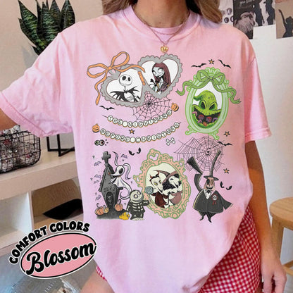 Vintage Nightmare Before Christmas Coquette Shirt, Disney Coquette Bow Shirt