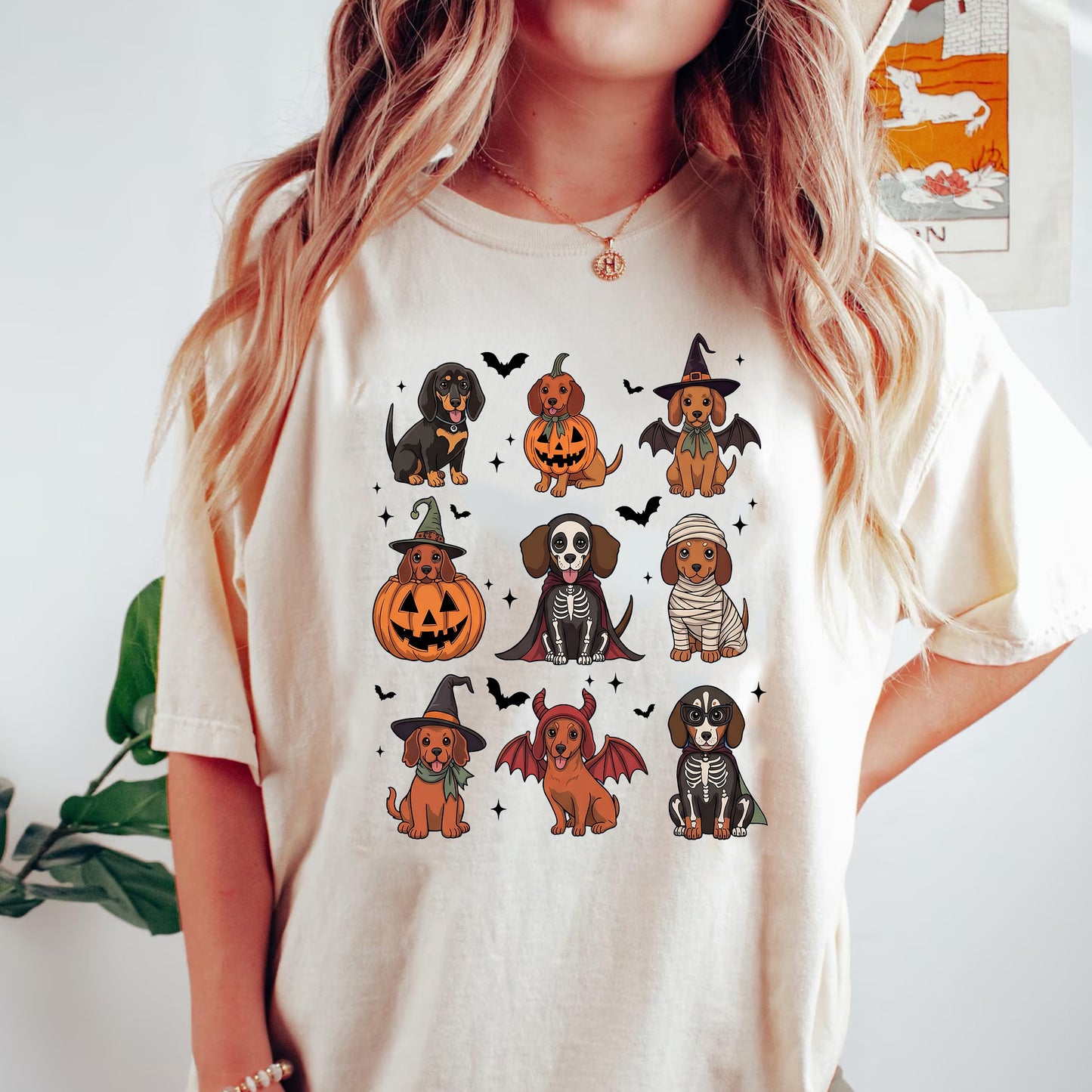Cute Dachshund Puppy Halloween Costume Tee