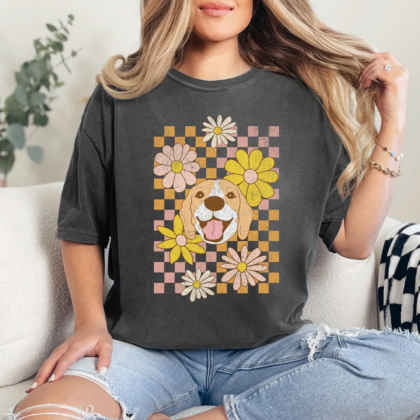 Retro Beagle Dog Shirt, Distressed Beagle Shirt, Beagle Gifts