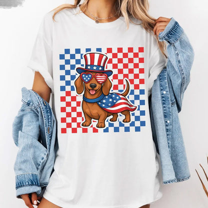 Dachshund USA Shirt Patriotic Wiener Dog Shirt, American 4th of July Gift