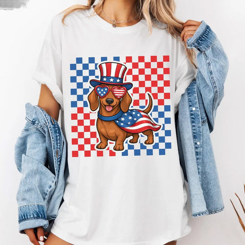 Dachshund USA Shirt Patriotic Wiener Dog Shirt, American 4th of July Gift