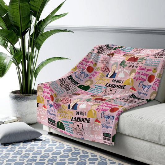 Golden Girls Show Inspired Sherpa Fleece Blanket