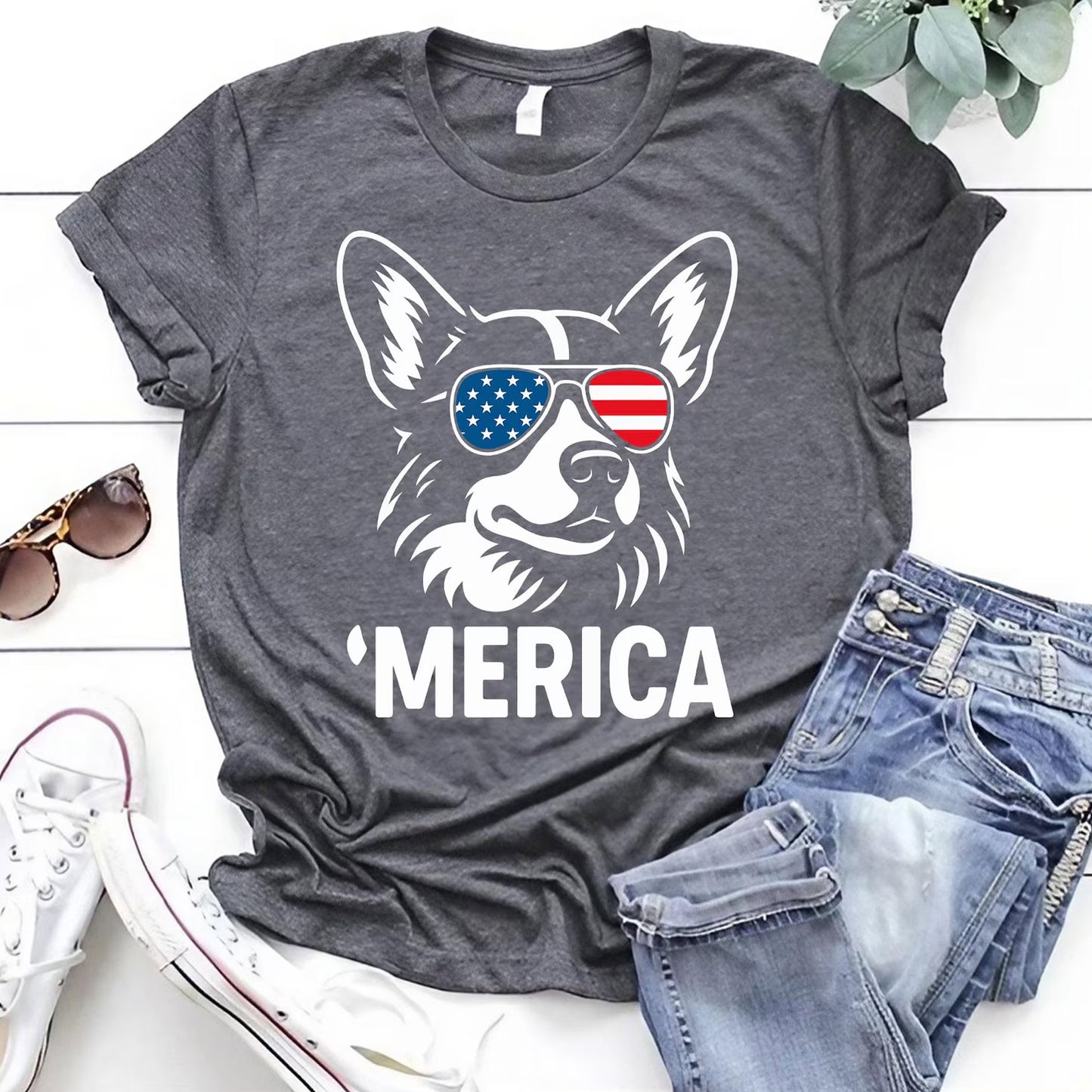 4th Of July Corgi Dog Shirt