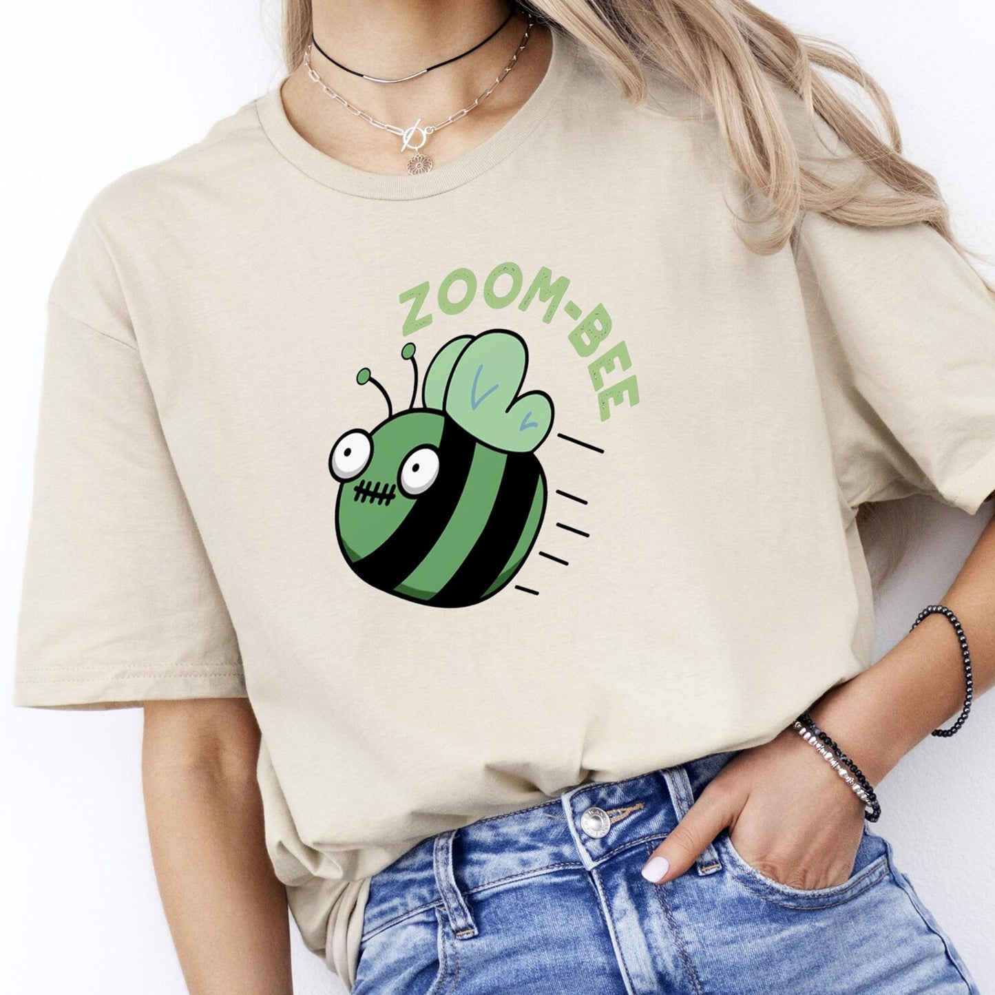 Zombie Bee Graphic T Shirt, Halloween Bee Crewneck Sweatshirt