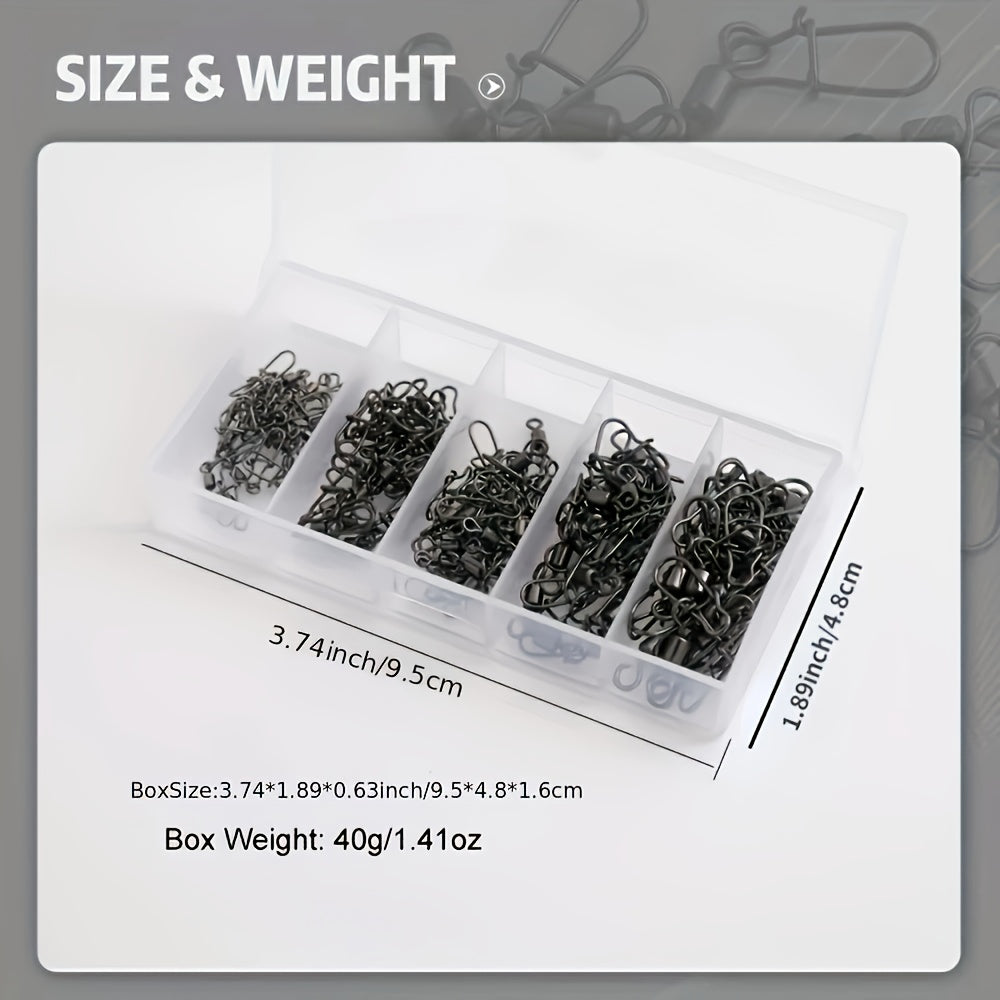 Manto™ Heavy-Duty Black Fishing Spinners – 50pcs / 100pcs